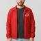 Veste coupe-vent rouge personnalisée sur le coeur