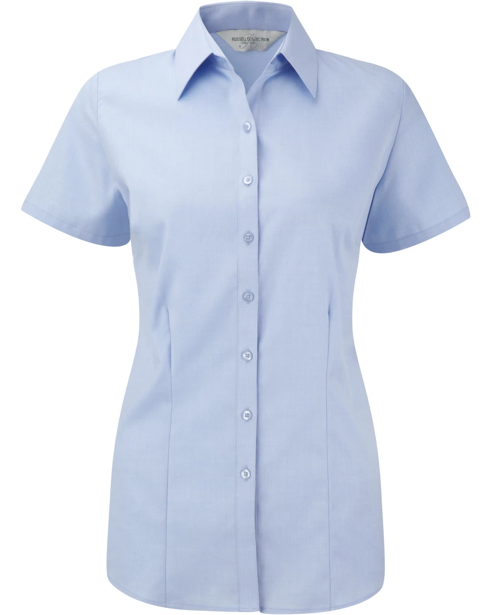 Hemden RUSSELL Ladies Short Sleeve Herringbone Shirt voor bedrukking &amp; borduring