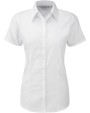RUSSELL Ladies Short Sleeve Herringbone Shirt Hemden personalisierbar