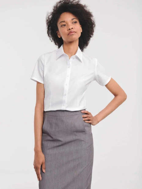 Chemises à personnaliser RUSSELL Chemise femme manche courtes à chevrons 