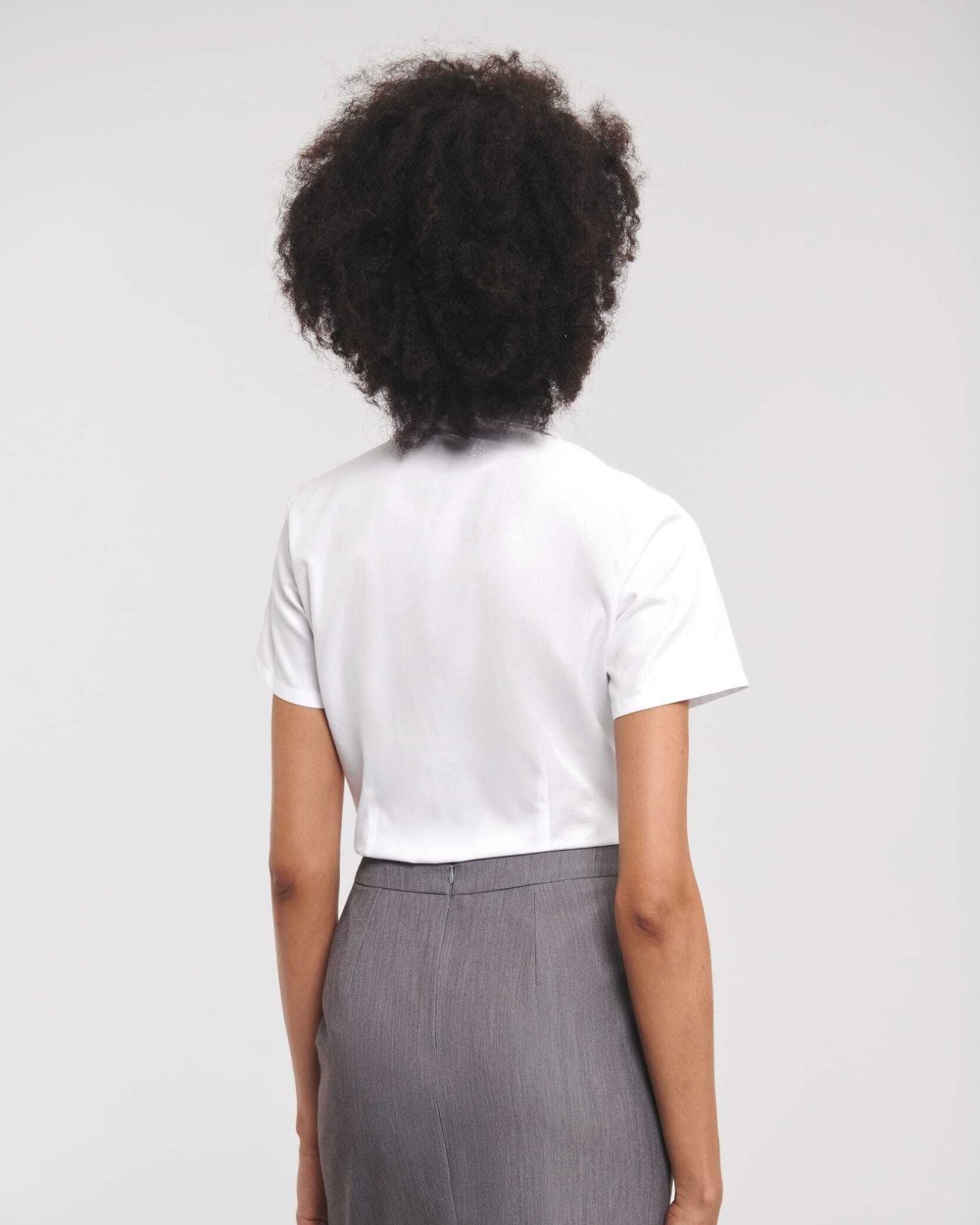 Hemden RUSSELL Ladies Short Sleeve Herringbone Shirt voor bedrukking &amp; borduring