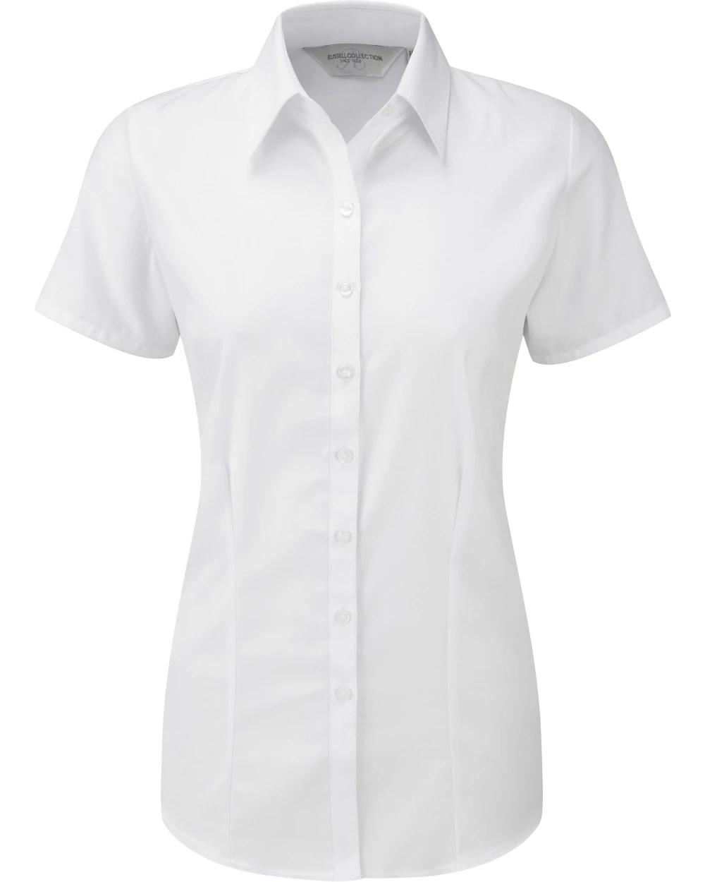 Hemden RUSSELL Ladies Short Sleeve Herringbone Shirt voor bedrukking &amp; borduring