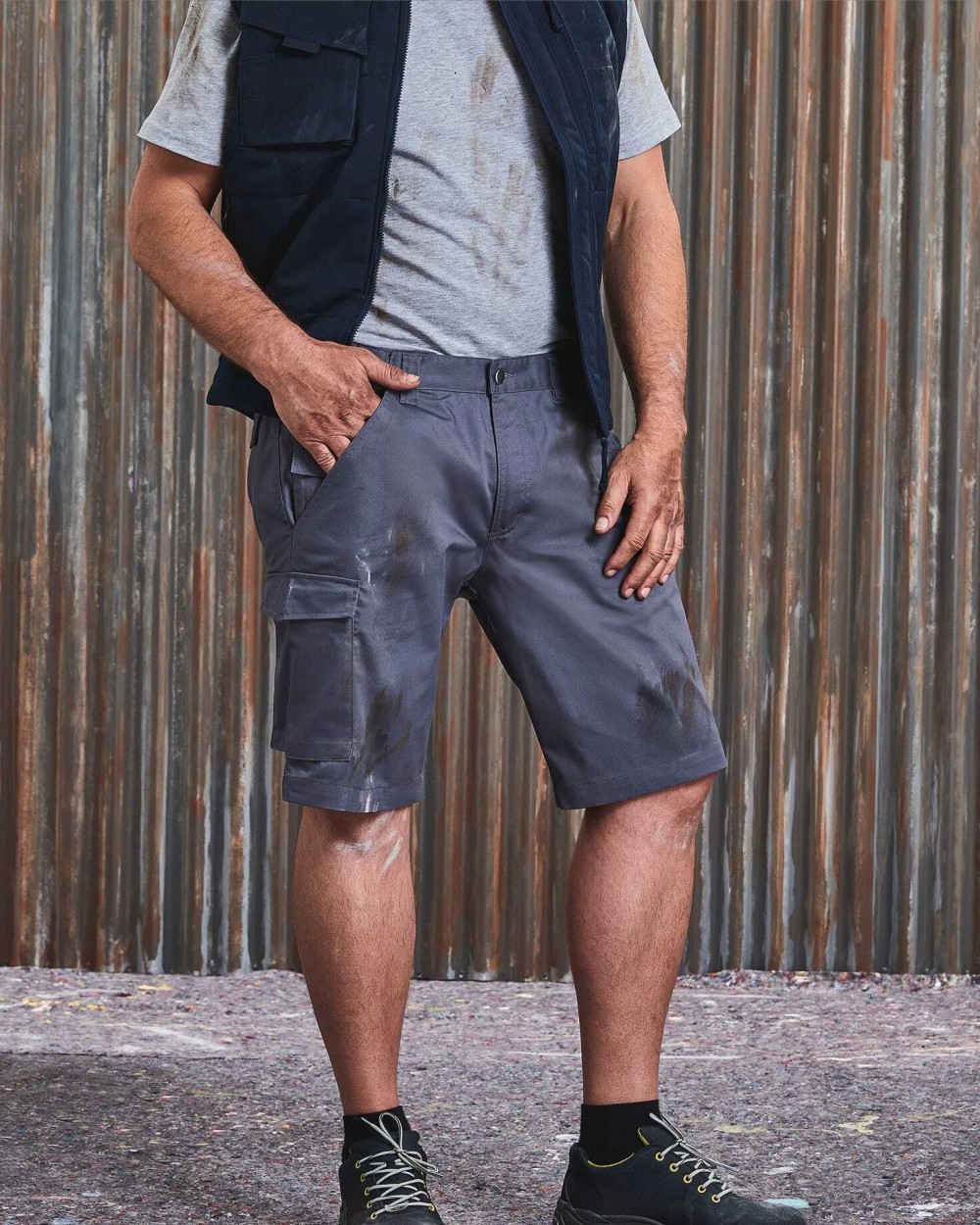 Bermuda's & Shorts RUSSELL Polykatoenen Twill Shorts voor bedrukking &amp; borduring
