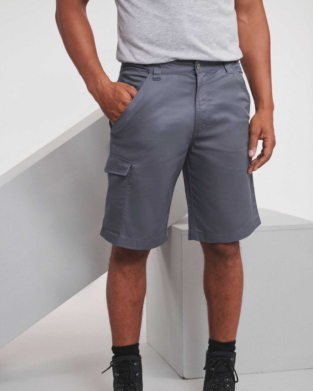 Bermuda's & Shorts RUSSELL Polykatoenen Twill bermuda voor bedrukking &amp; borduring