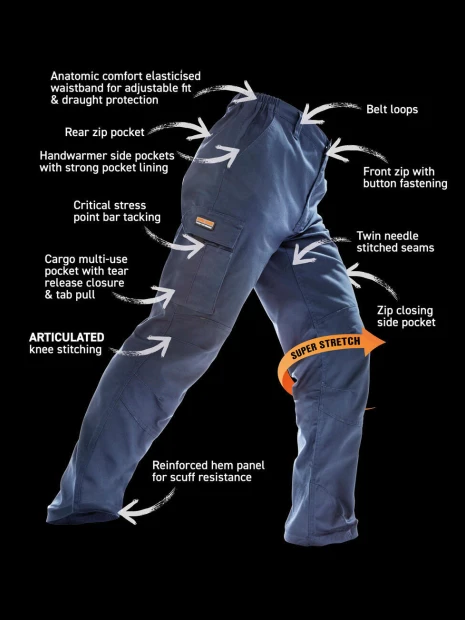 Pantalons à personnaliser RESULT Work Guard Stretch Trousers Reg 