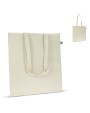 Tassen & Zakken 4DO Fairtrade katoenen tas ecru lang 140g/m² 38x42cm voor bedrukking &amp; borduring