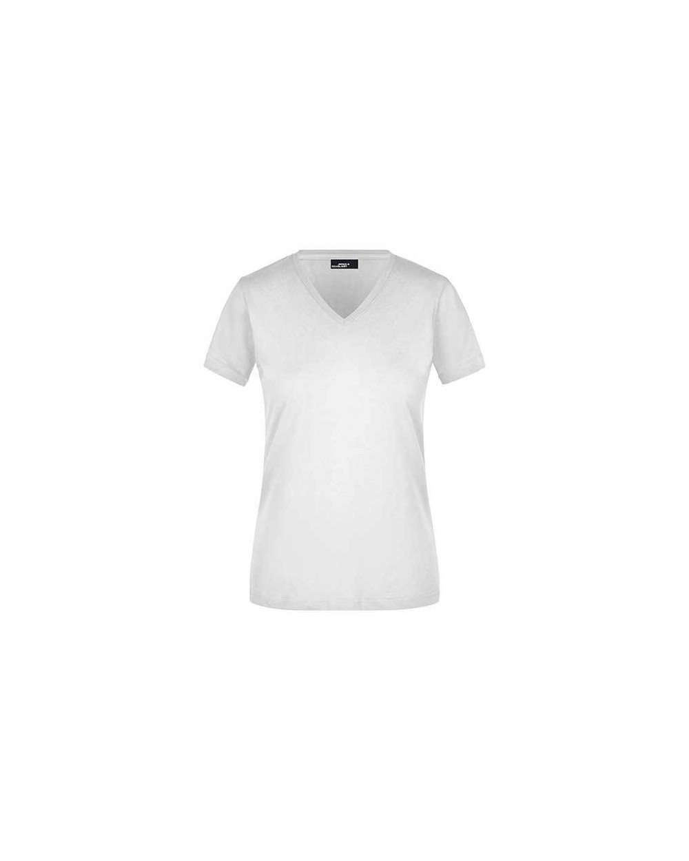 JAMES & NICHOLSON Ladies` Slim Fit V-T T-Shirts personalisierbar