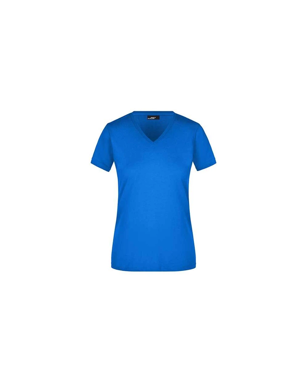 JAMES & NICHOLSON Ladies` Slim Fit V-T T-Shirts personalisierbar