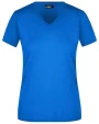 JAMES & NICHOLSON Ladies` Slim Fit V-T T-Shirts personalisierbar