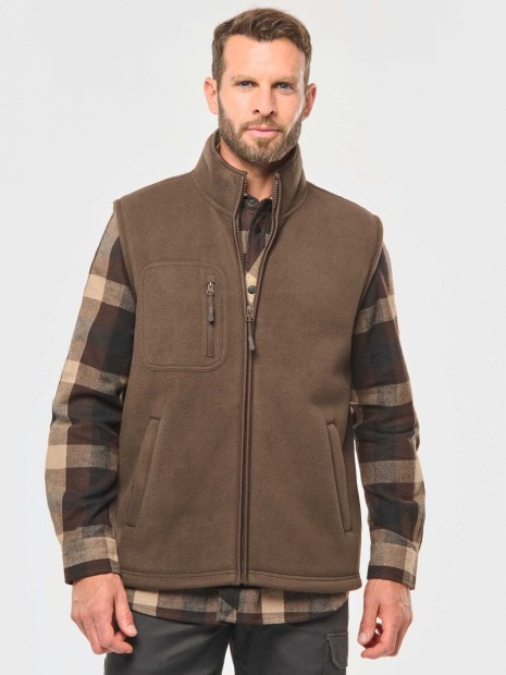 Vestes à personnaliser WK. DESIGNED TO WORK Bodywarmer polaire avec intérieur sherpa unisexe 