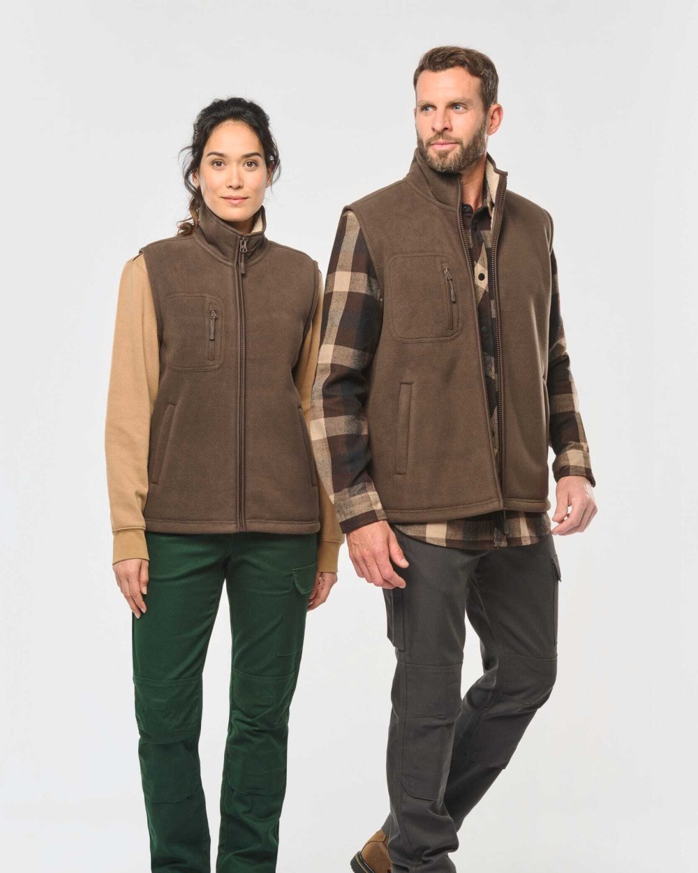 WK. DESIGNED TO WORK Bodywärmer aus Fleece mit Sherpa-Innenseite, Unisex Jacken personalisierbar