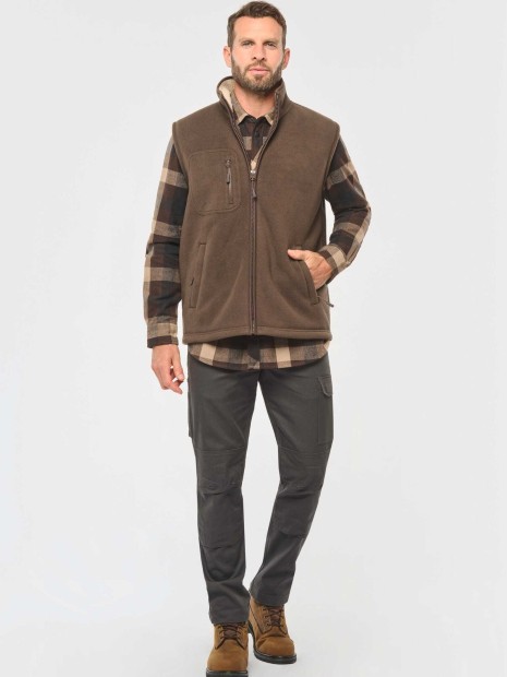 Vestes à personnaliser WK. DESIGNED TO WORK Bodywarmer polaire avec intérieur sherpa unisexe 