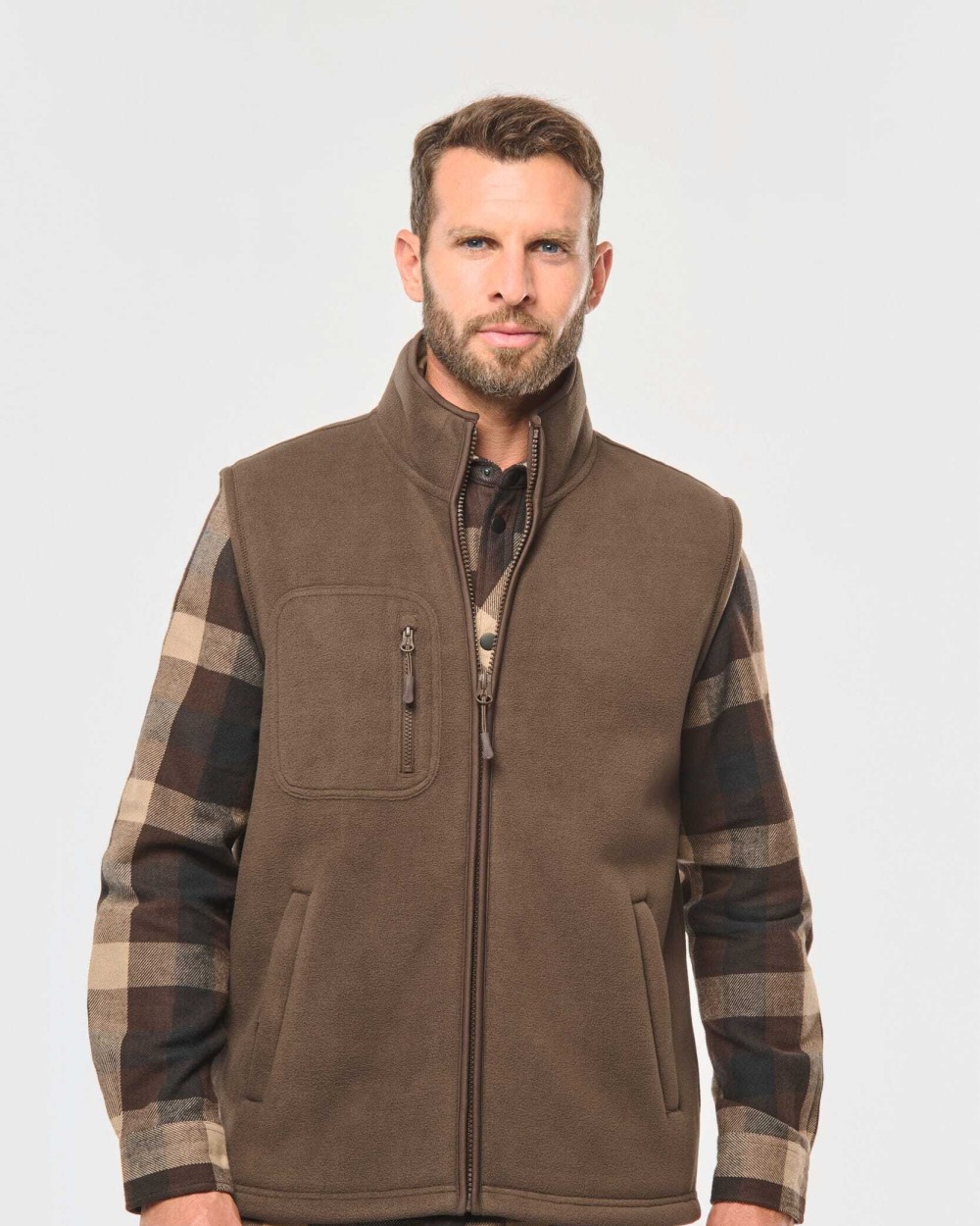 Vestes personnalisable WK. DESIGNED TO WORK Bodywarmer polaire avec intérieur sherpa unisexe