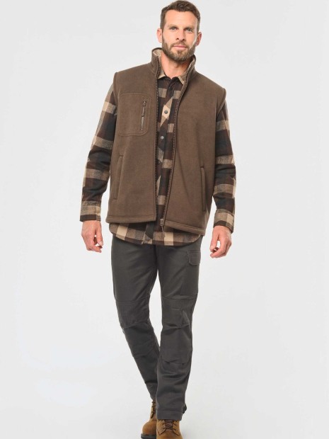 Vestes à personnaliser WK. DESIGNED TO WORK Bodywarmer polaire avec intérieur sherpa unisexe 