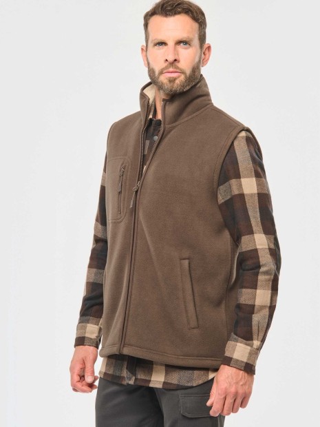 Vestes à personnaliser WK. DESIGNED TO WORK Bodywarmer polaire avec intérieur sherpa unisexe 