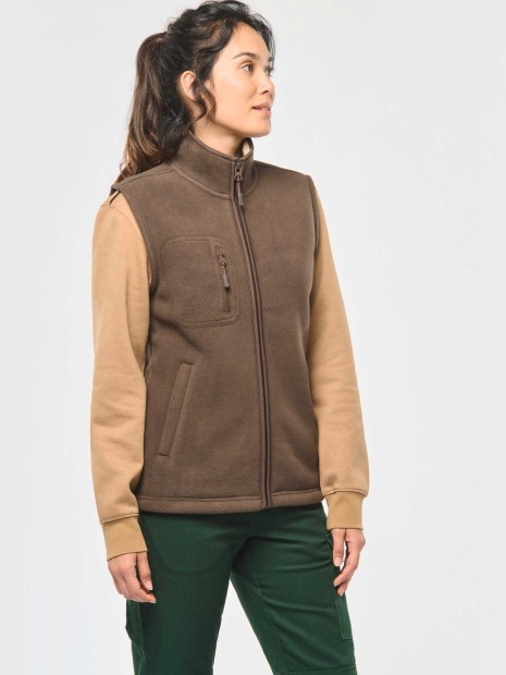 Vestes à personnaliser WK. DESIGNED TO WORK Bodywarmer polaire avec intérieur sherpa unisexe 