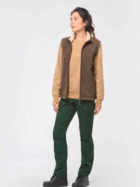 Vestes à personnaliser WK. DESIGNED TO WORK Bodywarmer polaire avec intérieur sherpa unisexe 