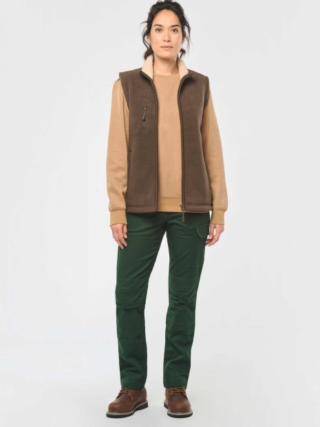 Vestes à personnaliser WK. DESIGNED TO WORK Bodywarmer polaire avec intérieur sherpa unisexe 