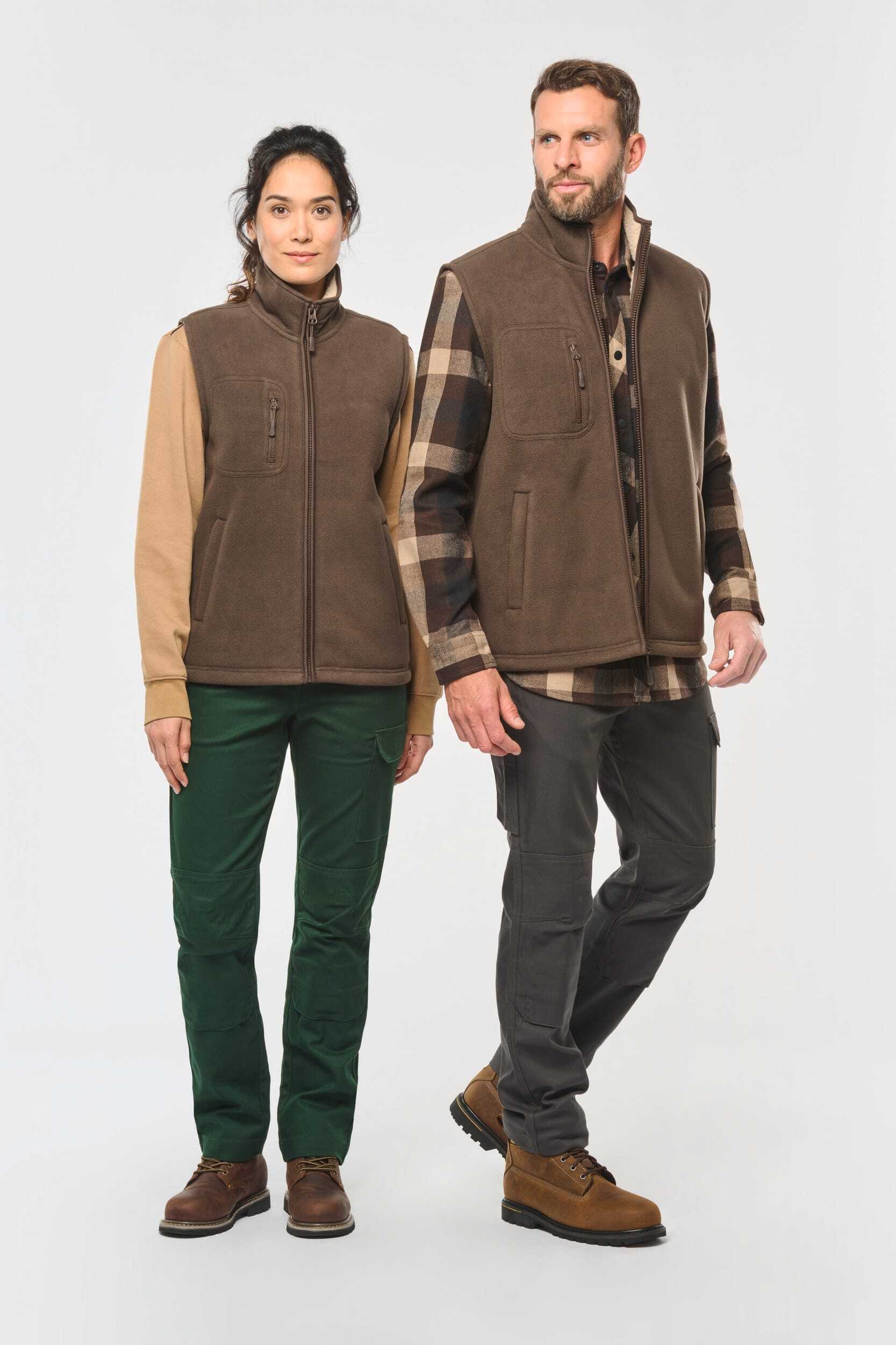 Vestes personnalisable WK. DESIGNED TO WORK Bodywarmer polaire avec intérieur sherpa unisexe