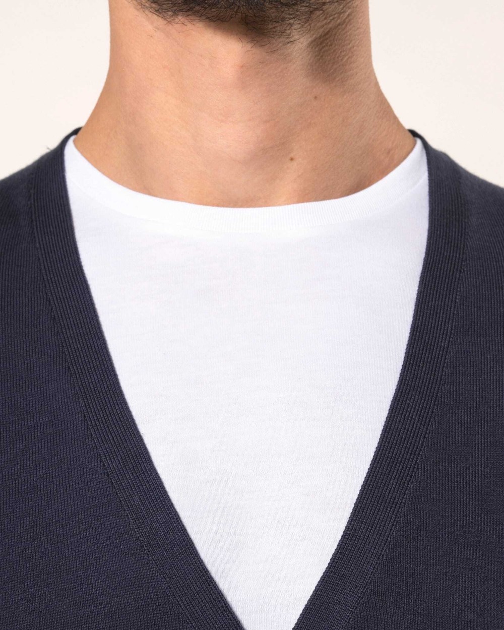 KARIBAN Herren Supima® Cardigan Pullovers personalisierbar