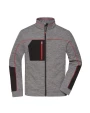Polar Fleeces JAMES & NICHOLSON Men's Structure Fleece Jacket voor bedrukking &amp; borduring