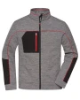 Polar Fleeces JAMES & NICHOLSON Men's Structure Fleece Jacket voor bedrukking &amp; borduring