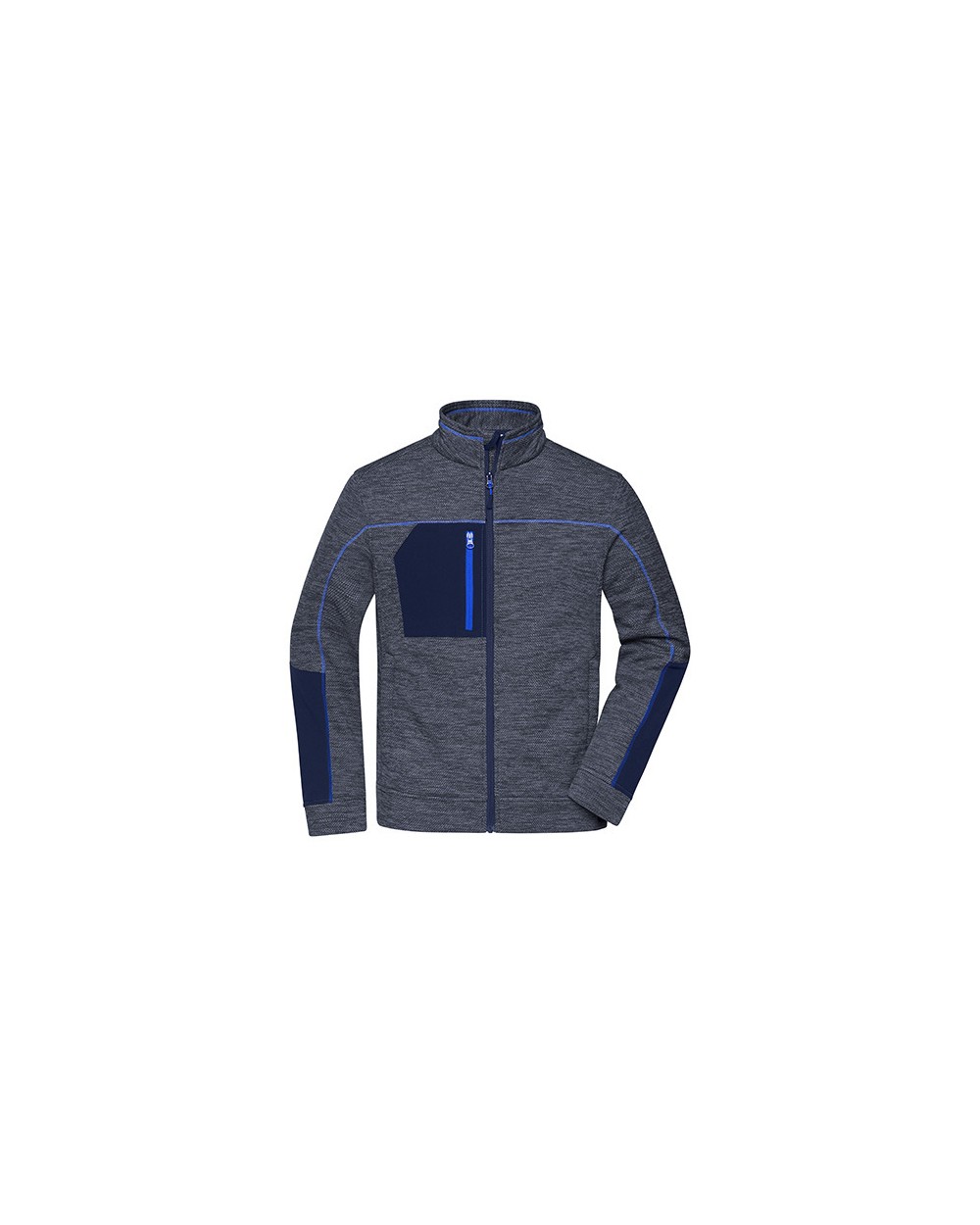 Polar Fleeces JAMES & NICHOLSON Men's Structure Fleece Jacket voor bedrukking &amp; borduring