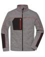 Polar Fleeces JAMES & NICHOLSON Men's Structure Fleece Jacket voor bedrukking &amp; borduring