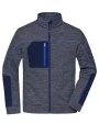 Polar Fleeces JAMES & NICHOLSON Men's Structure Fleece Jacket voor bedrukking &amp; borduring