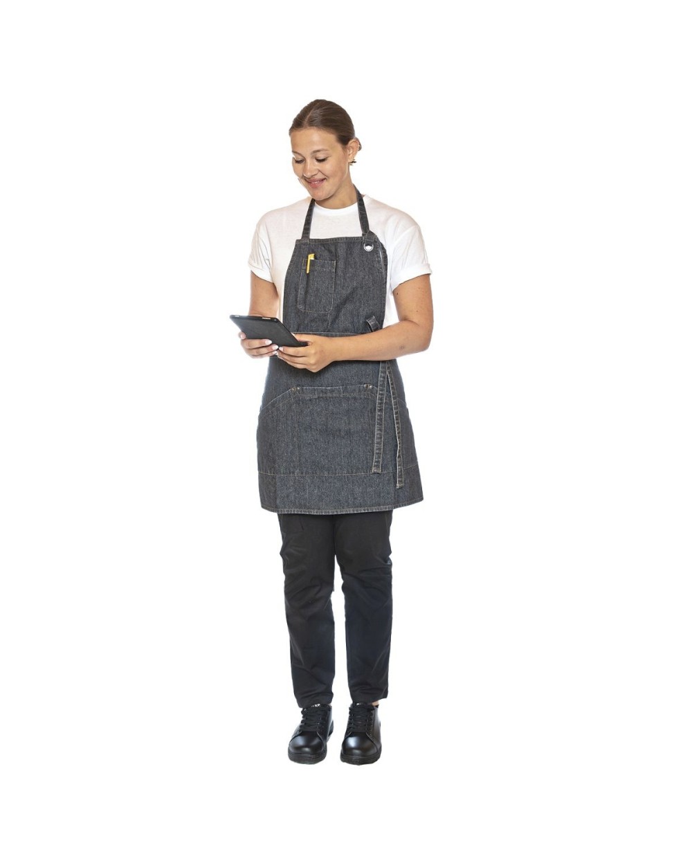 Tabliers personnalisable LE CHEF Utility Apron Bib Washed Denim