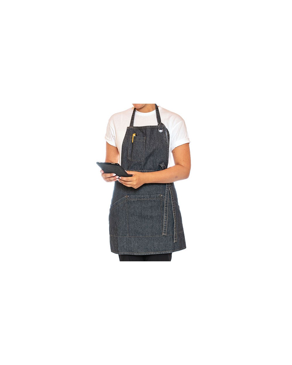 Tabliers personnalisable LE CHEF Utility Apron Bib Washed Denim