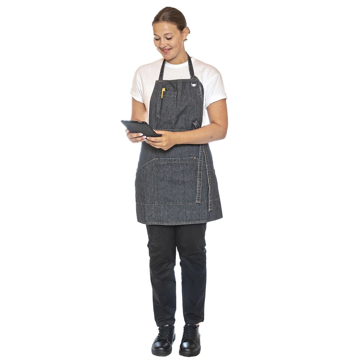 Tabliers personnalisable LE CHEF Utility Apron Bib Washed Denim