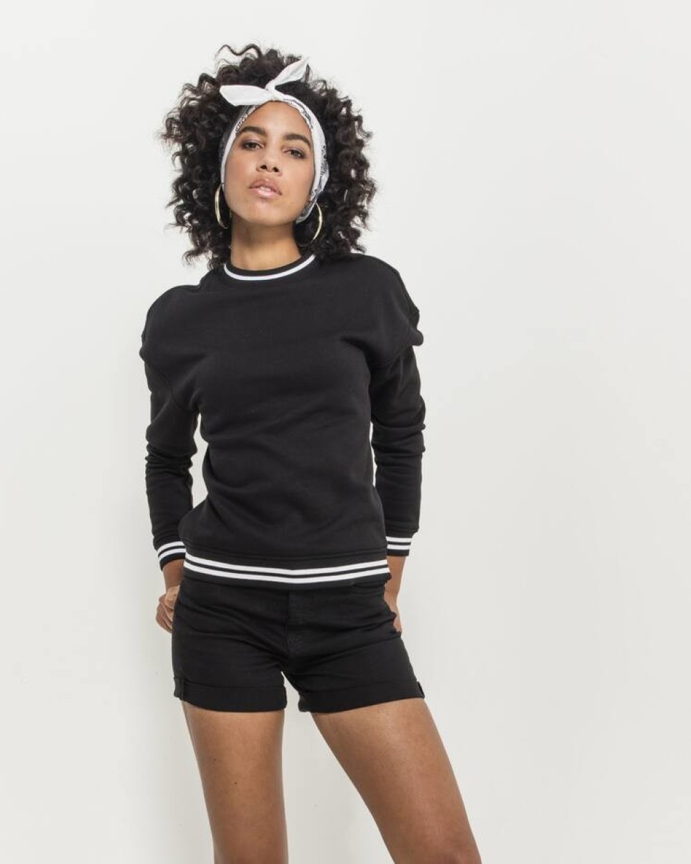 BUILD YOUR BRAND Ladies College Sweat Crew Sweatshirts personalisierbar