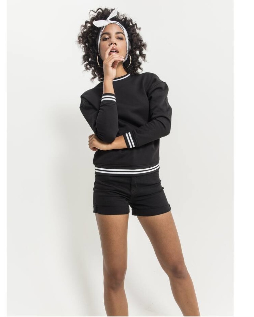 BUILD YOUR BRAND Ladies College Sweat Crew Sweatshirts personalisierbar