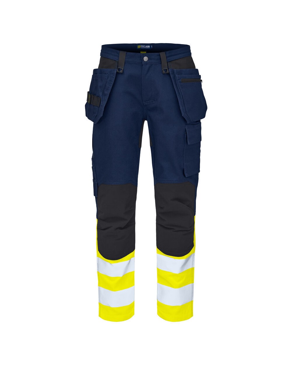 Broeken PROJOB 6560 SIGNALISATIE STRETCHBROEK MET KNIEZAKKEN EN SPIJKERZAKKEN EN ISO 20471 KLASSE 1 voor bedrukking &amp; borduring