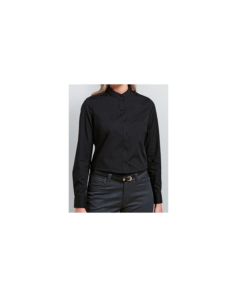PREMIER Women´s Banded Collar Grandad Shirt Hemden personalisierbar