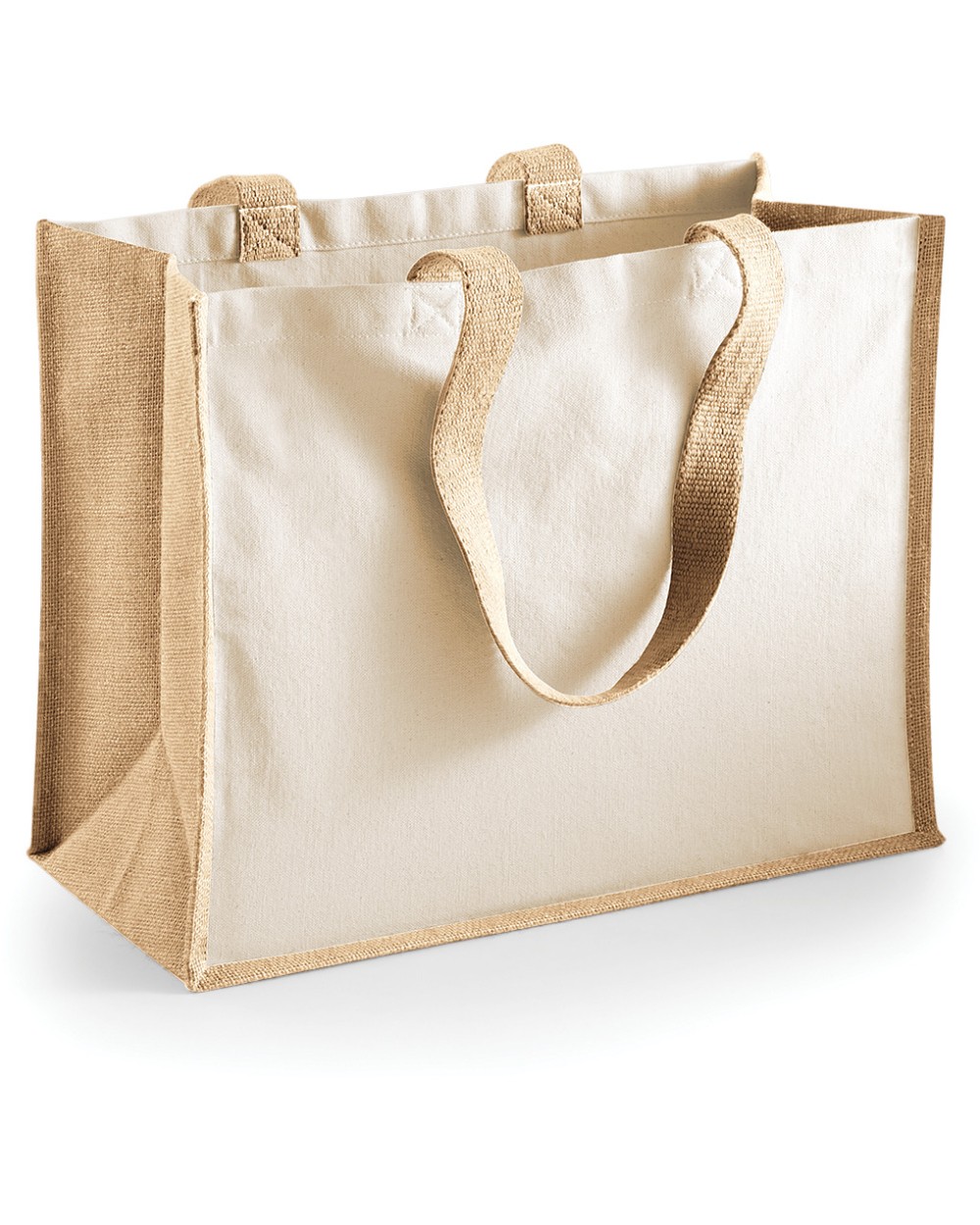 Tote bags WESTFORDMILL Printers' jute classic shopper voor bedrukking &amp; borduring