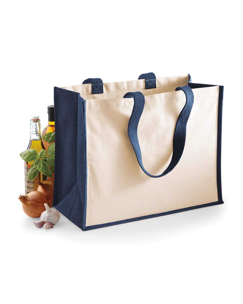 Tote bags WESTFORDMILL Printers' jute classic shopper voor bedrukking &amp; borduring