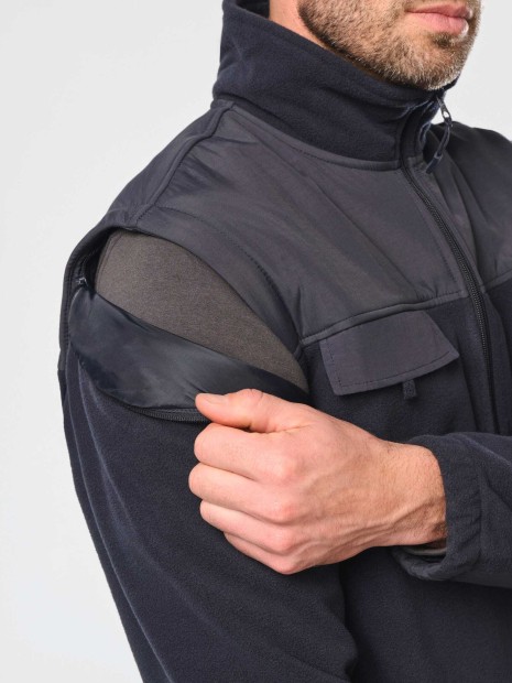 Laines polaires à personnaliser WK. DESIGNED TO WORK Veste polaire manches amovibles homme 