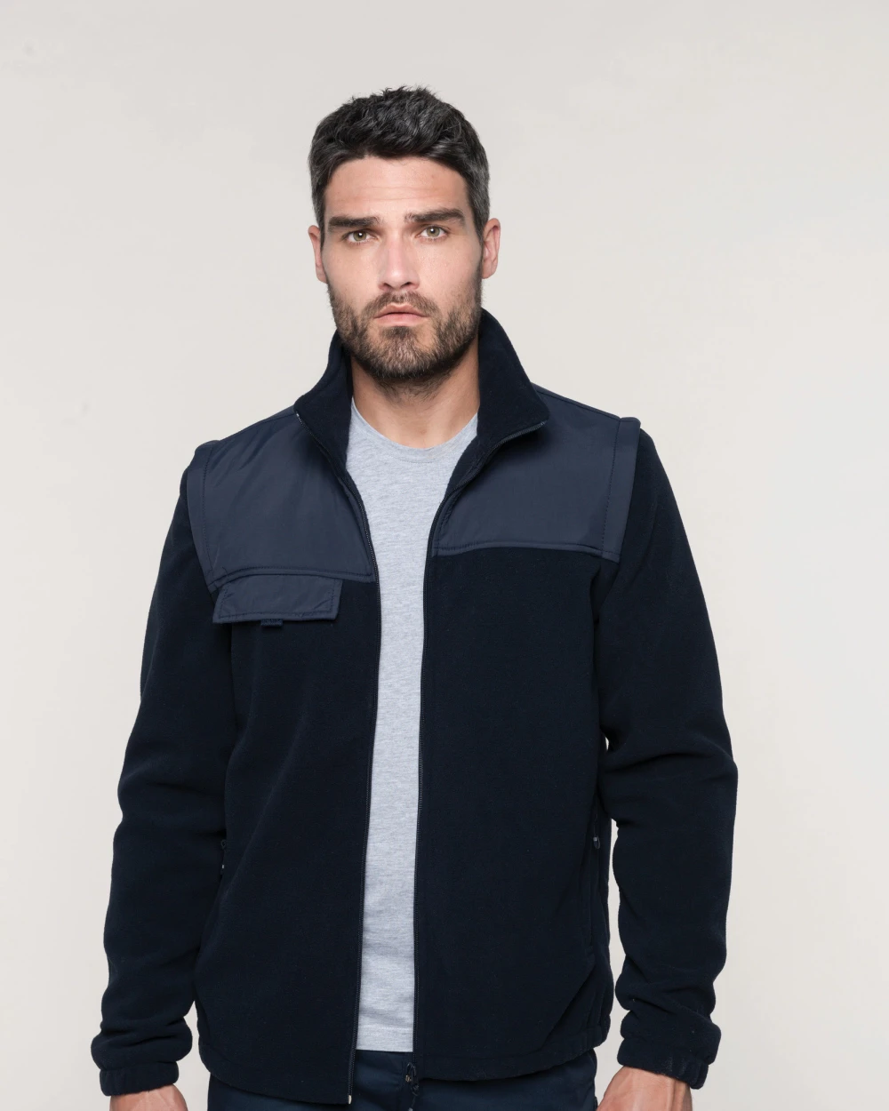 Polar Fleeces WK. DESIGNED TO WORK Fleecevest met afneembare mouwen heren voor bedrukking &amp; borduring