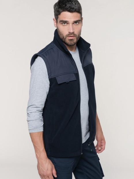 Laines polaires à personnaliser WK. DESIGNED TO WORK Veste polaire manches amovibles homme 