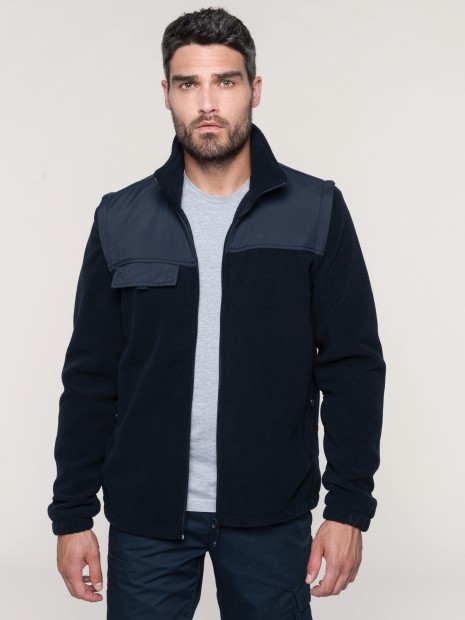 Laines polaires à personnaliser WK. DESIGNED TO WORK Veste polaire manches amovibles homme 