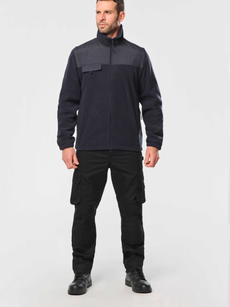 Laines polaires à personnaliser WK. DESIGNED TO WORK Veste polaire manches amovibles homme 