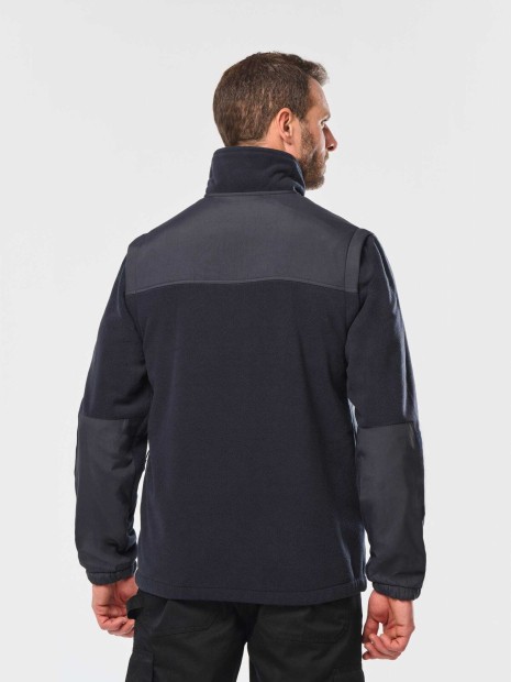 Laines polaires à personnaliser WK. DESIGNED TO WORK Veste polaire manches amovibles homme 