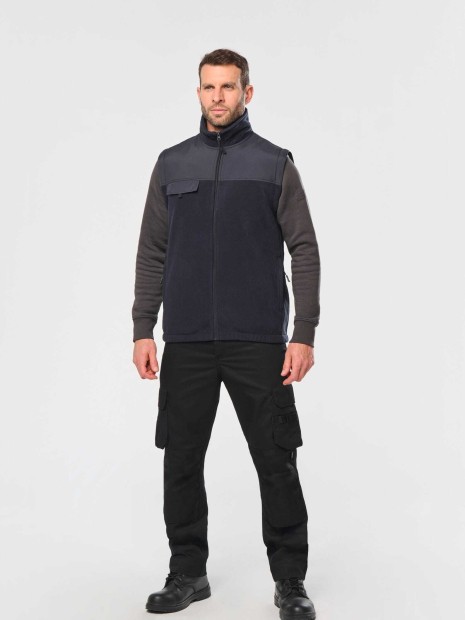 Laines polaires à personnaliser WK. DESIGNED TO WORK Veste polaire manches amovibles homme 