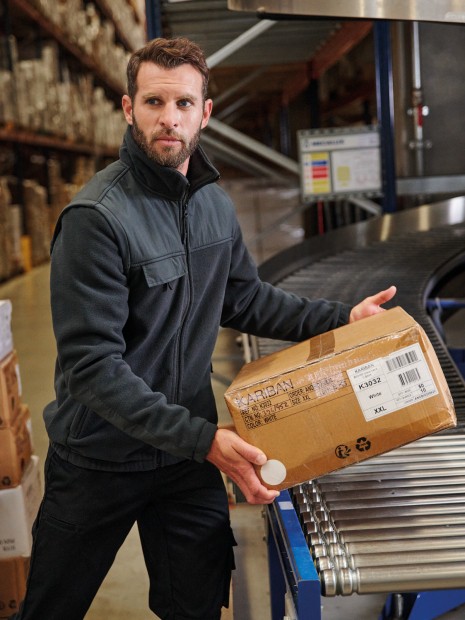 Laines polaires à personnaliser WK. DESIGNED TO WORK Veste polaire manches amovibles homme 