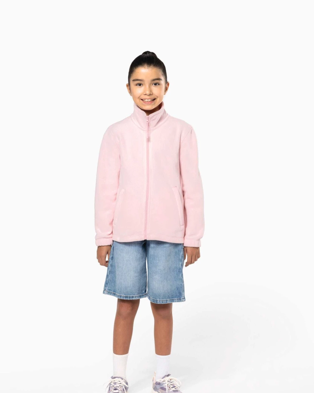 KARIBAN Mikrofleece-Jacke mit Reißverschluss für Kinder Polar Fleeces personalisierbar