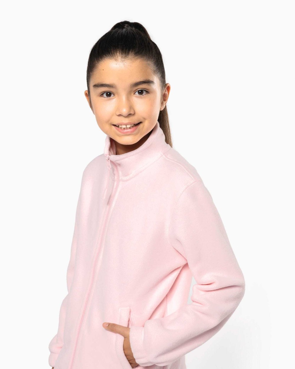 Polar Fleeces KARIBAN Microfleece met rits kind voor bedrukking &amp; borduring