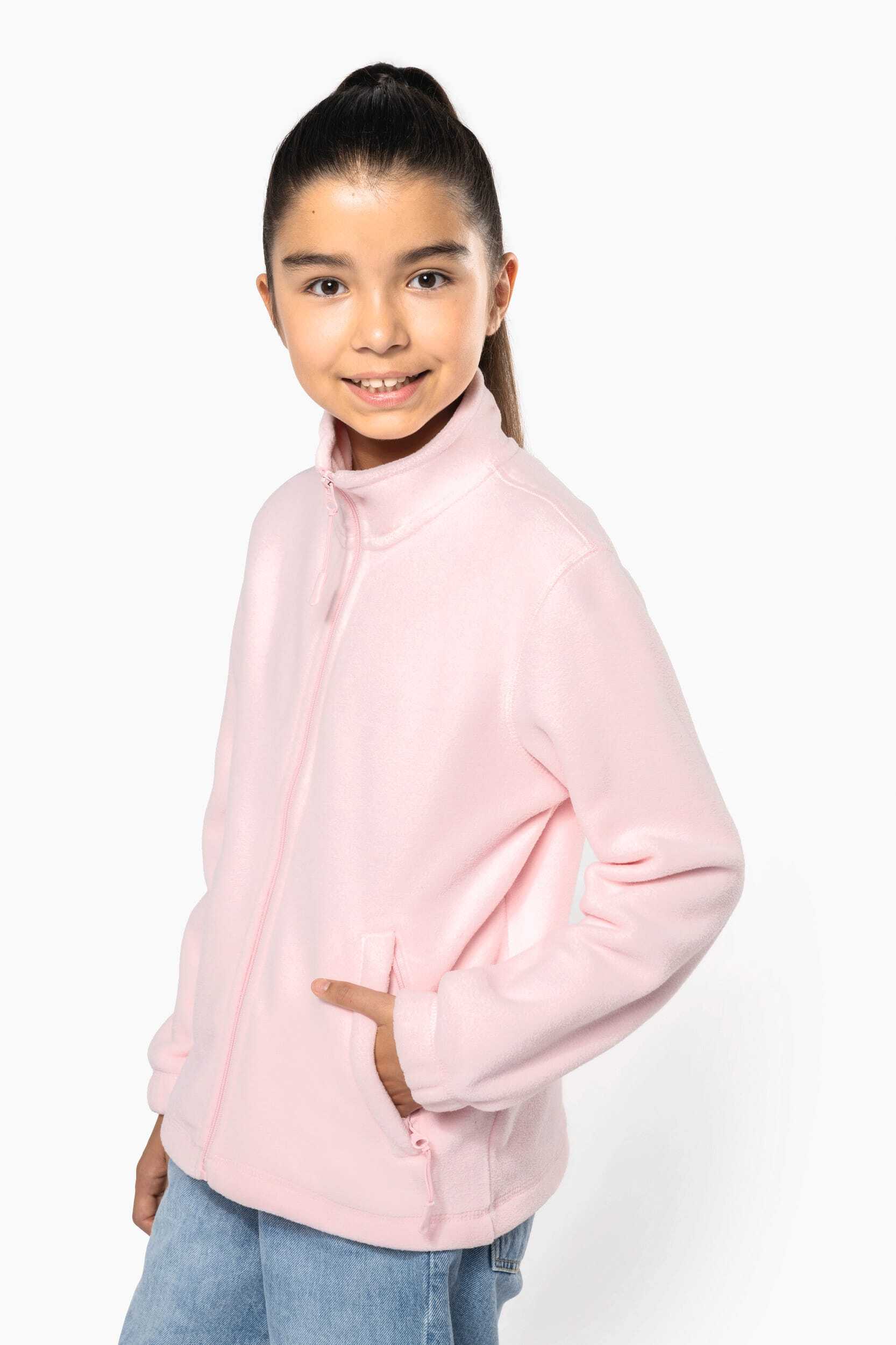 Laines polaires personnalisable KARIBAN Veste micropolaire zippée enfant