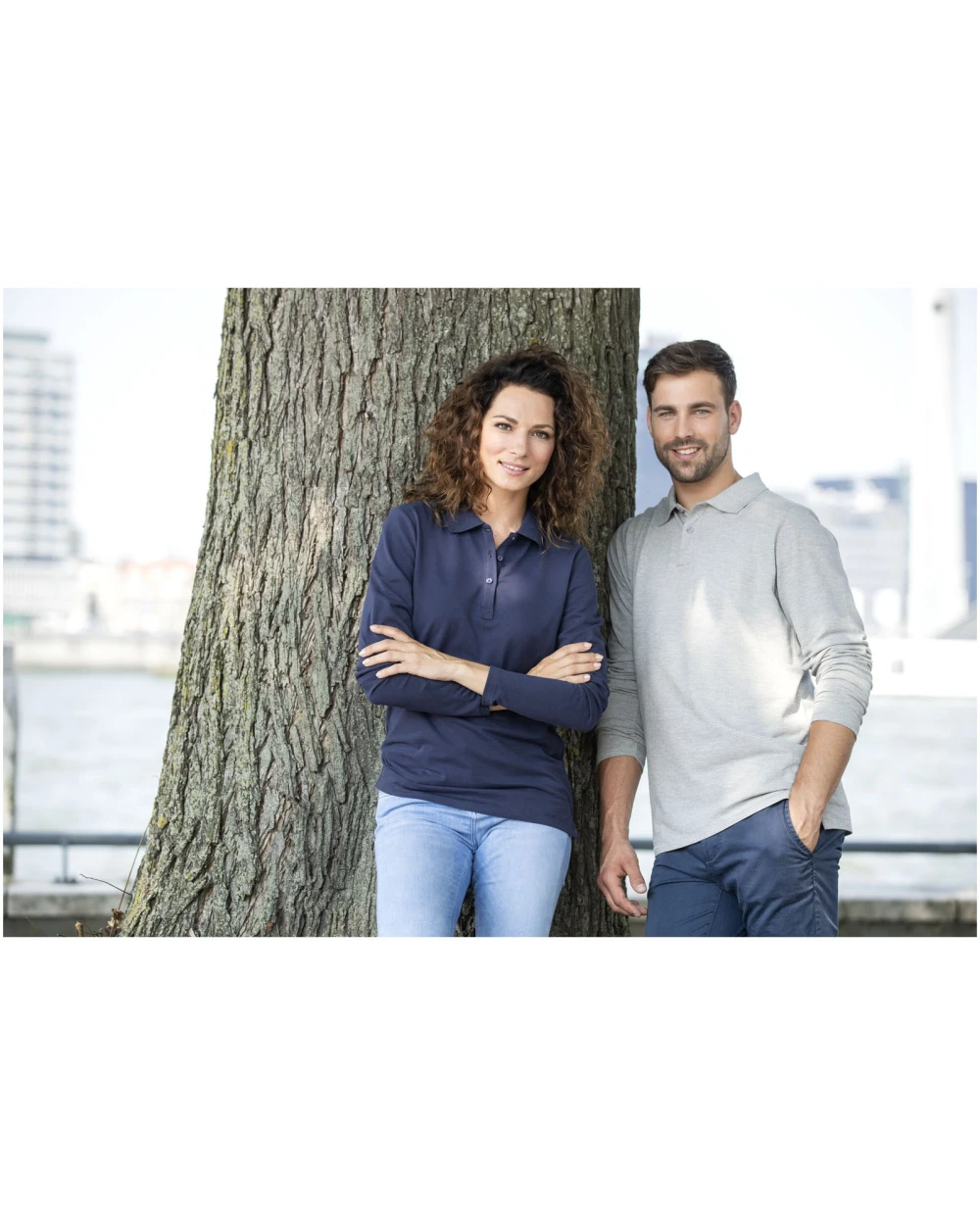 ELEVATE Oakville Langarm Poloshirt für Herren Poloshirts personalisierbar